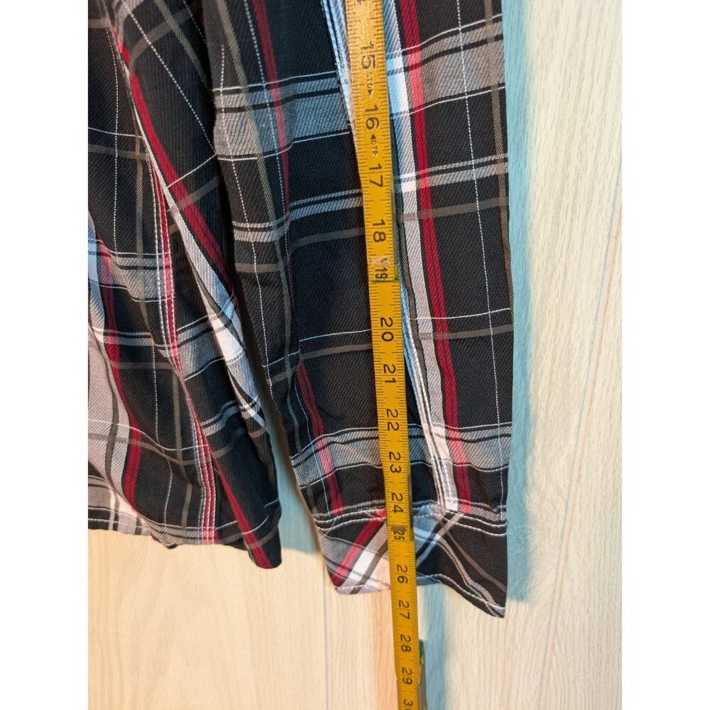 BKE Buckle Shirt Mens Large Black Pearl Snap Athletic Fit Western Cowboy Plaid - Picture 6 of 7